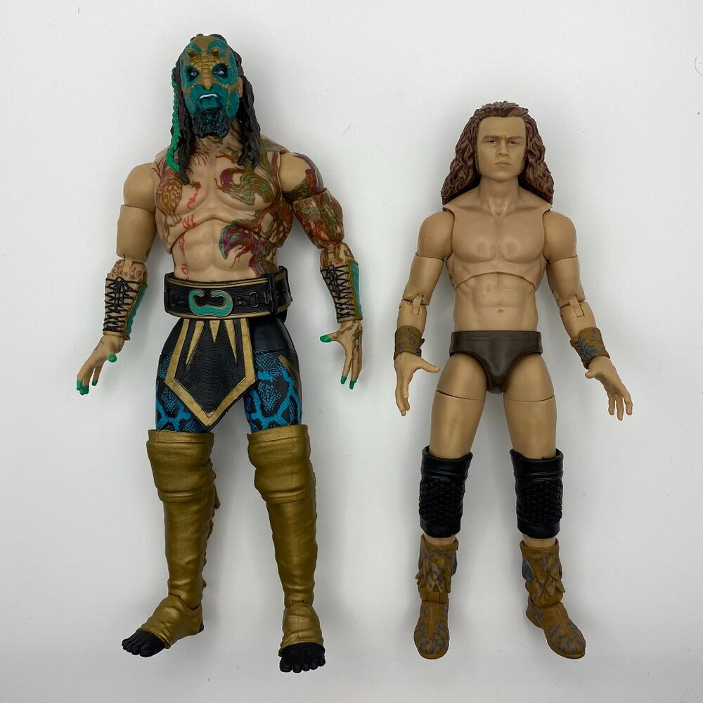2021 AEW Jazwares Unrivaled Collection #41 Luchasaurus & #42 Jungle Boy